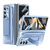 お買い得  サムスン用ケース-Samsung Galaxy Z Fold 6 Z Fold 5 Z Fold 4 Z Fold 3 用バックカバー スタンドホルダー付き スクリーンプロテクター ペンホルダー PC