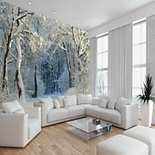 זול טפט-טפטים מגניבים טבע טפט קיר ציור קיר שחור ולבן קילוף ודבק נשלף pvc/ויניל חומר הדבקה עצמית/דבק חובה ציור קיר עיצוב קיר לחדר שינה בסלון