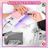 お買い得  装飾ライト-手枕快適なポータブル折りたたみポリッシュジェル光線療法ランプ LED uv ドライヤーネイルアクセサリー機器ネイルアートツール