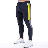 cheap Sweatpants-Men&#039;s Athletic Pants Sweatpants Joggers Trousers Pocket Drawstring Elastic Waist Stripe Comfort Breathable Outdoor Daily Going out Fashion Casual Black Dark Blue