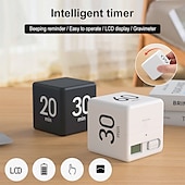 economico Elettrodomestici da cucina-cottura conto alla rovescia promemoria tempo autodisciplina timer cubo elettronico display digitale portatile multifunzionale per la vita quotidiana