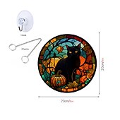 economico Decorazioni Appese e da Tavolo per Halloween-gancio acrilico della decorazione della casa della finestra del castello del corvo della zucca di Halloween