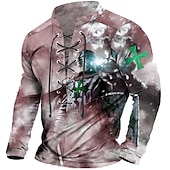 chevaliers de malte chemise graphique pour hommes imprimés templiers créateur de mode décontracté henley t-shirt extérieur usage quotidien vacances vert clair bordeaux croix bleue à lacets coton rose abordables T-shirts de foi-chevaliers de malte chemise graphique pour hommes imprimés templiers créateur de mode décontracté henley t-shirt extérieur usage quotidien vacances vert clair bordeaux croix bleue à lacets coton rose