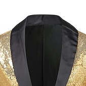 billige Topper-Retro / vintage 1980erne Jakke ملابس السهرة للرجال tailcoat Disk Paljetter Herre Halloween Karneval Maskerade Fest Fest / aften Stadie Voksne Frakk