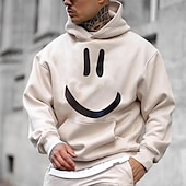 abordables Sudaderas con capucha gráficas para hombre-Hombre Caricatura Estampados Sudadera Con Capucha Manga Larga Sudadera con capucha Con Capucha Ropa de calle Diario Deportes Caqui Estampado Primavera &amp; Otoño Diseñador