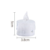 cheap Candle Lights-LED Electronic Candle Light Battery Powered Ghost Festival Decoration Night Light for Christmas New Year Wedding Party Home Decoration Lighting 4/12/24pcs for Halloween
