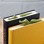 preiswerte Buchstützen &amp; Lesezeichen-1 stück lesezeichen kreative personalisierte cartoon krokodil notizblock roman paginierung marker lesezeichen student schreibwaren haftnotizen