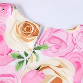 preiswerte Blumenmädchenkleider-Kinder Mädchen Kleid Partykleid Blumen Blume Kurzarm Leistung Hochzeit Besonderer Anlass Gerafft Elegant Urlaub Mode Polyester Midi Partykleid Schwingkleid Skaterkleid Sommer Frühling 3-10 Jahre Wei
