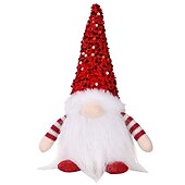 Недорогие Декоративные огни-Гном Рождественский гном плюшевый Включение / выключение Рождество Новый год Аккумуляторы AAA 1шт