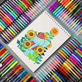 economico pittura, disegno e materiale artistico-penna gel glitter colore penna neutra penna a sfera penna conto mano stelle luminose lampeggianti per bambini colore speciale per prendere appunti