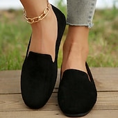 ieftine Pantofi Joși de Damă-mocasini pliati de piele intoarsa pentru dama cu design festonat - pantofi ușoare și confortabili pentru purtarea de zi cu zi