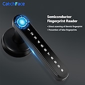 cheap Door Locks-Bedroom Door Double Row Graffiti Smart Lock Home Indoor Wooden Door Fingerprint Lock Office Electronic Password Door Lock