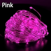 abordables Guirlandes lumineuses à piles-Guirlande lumineuse LED élégante pour réception de mariage, alimentée par USB/batterie, fil de cuivre, guirlande lumineuse pour fête, mariage, lumières de Noël, décoration