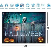 olcso Halloween dekoráció-halloween dekorációk gobelin jack o lámpás tök dekor fal művészet nagy függő gobelin falfestmény dekoráció fénykép háttér takaró függöny otthon hálószoba nappali denevér kísértetház temető