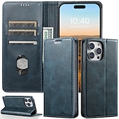 お買い得  iPhone用ケース-iPhone 16、iPhone 15 Pro Max Plus、iPhone 15 Pro Max、14 Plus、13、12、11 Pro Max用の電話ケース、フリップカバー、マグネティックジッパーフルボディ保護TPU PUレザー