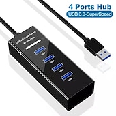 זול רכזות USB-usb 3.0 hub atolla 4 יציאות סופר מהיר usb עבור מחשבים ניידים macbook surface pro ps4/5 כונני הבזק כוננים קשיחים