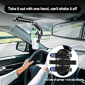 cheap Car Holder-Car Sun visor mobile phone bracket Rotatable Adjustable Multifunction Phone Holder for Car Compatible with All Mobile Phone Phone Accessory