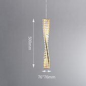 abordables Luces de isla-Candelabro de cristal led en espiral, iluminación de 10w, candelabros modernos, luz colgante, lámpara colgante de techo, accesorio de luces, sala de estar, hotel, 1 Uds., 110-240v