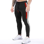 cheap Sweatpants-Men&#039;s Athletic Pants Sweatpants Joggers Trousers Pocket Drawstring Elastic Waist Stripe Comfort Breathable Outdoor Daily Going out Fashion Casual Black Dark Blue