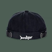 cheap Men&#039;s Hats-Unisex Docker Cap Brimless Hats Black Green Cotton Travel Beach Outdoor Vacation Plain Adjustable