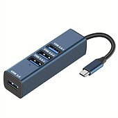 preiswerte USB-Hubs-USB-Expander 4-in-1 3.0 Hub Splitter Typ C 100 Megabit Netzwerkkarte Notebook One Drag Four Expander