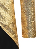 billige Topper-Retro / vintage 1980erne Jakke ملابس السهرة للرجال tailcoat Disk Paljetter Herre Halloween Karneval Maskerade Fest Fest / aften Stadie Voksne Frakk