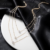abordables Collares-Collar Zirconio Cromo Mujer Moda Dulce Clásico Fresco Boda Forma Geométrica Gargantillas Para Boda Fiesta