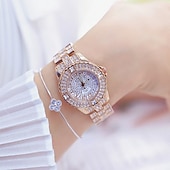 baratos Relógios Quartz-Irmã abelha Feminino Relógios de Quartzo Diamante Cronógrafo Moda Relógio de Pulso IMPERMEÁVEL Decoração Correia de Aço Inoxidável Assista