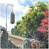 economico Hangings da parete all&#039;aperto-la campana della serenità della risonanza profonda, il campanello a vento eroico, la decorazione del giardino con campanelli a vento all&#039;aperto, campanelli a vento con foglie di metallo retrò