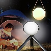cheap Landscape Lights-Elf Ball Camping Light Outdoor Atmosphere Camping Tent Light Fast Charging LED Ball Bubble SOS Rescue Light with Bracket