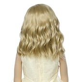 voordelige Feestpruiken-Zwarte Pruik voor Kinderen Meisjes Korte Krullende Pruik Zwarte Pruik voor Verkleed Feest Cosplay Synthetische Pruiken Haarnet Halloween Pruiken