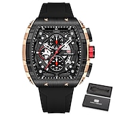 olcso Quartz órák-MINI FOCUS Quartz Sport Óra Férfiaknak Kronográf Lumineszcens Naptár Katonai Férfi Órák Felső Márka Luxus Szilikon Szalag Vízálló Apák Napjára