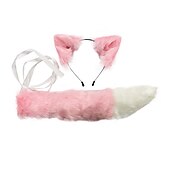 cheap Hair Styling Accessories-Handmade Cosplay Children&#039;S Performance Anime Cute Fox Color Rabbit Fur Animal Ears Hair Hoop Tail Accessory Set