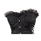 cheap Tops-Vintage Rococo Punk &amp; Gothic Overbust Corset Bustier Bodyshaper Pirate Lace Women&#039;s Fantasy Halloween Carnival Valentine&#039;s Day Party / Evening Prom Adults&#039; Bra Underwear All Seasons