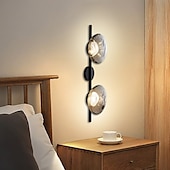 abordables Appliques en cristal-LED applique murale intérieure verre 1/2 lumières intérieur moderne simple applique murale led silicone applique murale est applicable à la chambre salon salle de bain couloir blanc chaud 110-240v