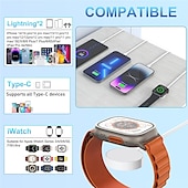 economico Cavetti per cellulari-Cavo di ricarica magnetico per orologio Apple 4 in 2 per orologio Apple / iPhone / Airpods Cavo di ricarica magnetico con serie iwatch se / 8/7/6/5/4/3/2
