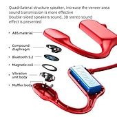 preiswerte On-Ear- und Over-Ear-Kopfhörer-Schmerzfreie Open Ear Wireless Bluetooth5.2 Kopfhörer Wasserdichter Sport Ohrhaken Ohrhörer Stereo Freisprech Bluetooth Headset mit Mikrofon für Laufen Radfahren Sport Headset