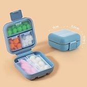 economico deposito bagagli e viaggi-Scatola portapillole sigillata portatile da 1pc, mini portapillole portatile con scomparto, custodia per pillole da viaggio, contenitore per medicinali