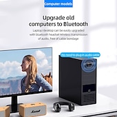 cheap USB Hubs-USB Bluetooth 5.1 Adapter for PC Speaker TV 4 In 1 Wireless Music Audio Receiver 3.5mm Jack AUX Transmitter