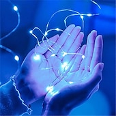 abordables Guirlandes lumineuses à piles-Guirlande lumineuse LED élégante pour réception de mariage, alimentée par USB/batterie, fil de cuivre, guirlande lumineuse pour fête, mariage, lumières de Noël, décoration