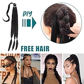 economico Code-A cordoncino Code Soffice / Naturale / Facile da indossare Capelli sintetici Pezzo di capelli Estensione capelli Liscio 81 cm Da sera / Festa / Serata / Da tutti i giorni