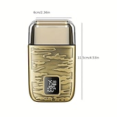 economico Rasatura e depilazione-display lcd rasoio elettrico da uomo full metal rasoio domestico per barbieri rasatura calva e taglio di capelli