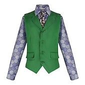 cheap Men&#039;s Costumes-The Dark Knight Clown Cosplay Costume Outfits Cosplay Movie Cosplay for Men&#039;s Adults&#039; Carnival Masquerade