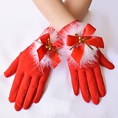 abordables bonnet de noel et accessoires-Gants Femme Noël Gants Gants