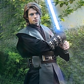 abordables Perruques de personnages de films-Star wars anakin skywalker cosplay perruque résistant à la chaleur cheveux synthétiques accessoires de fête perruques d&#039;halloween