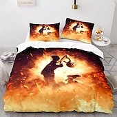 cheap Duvet Cover Sets-3Pcs/2Pcs Basketball Print Duvet Cover Set Bedding Sets Comforter Cover with Soft Lightweight Microfiber