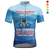 voordelige Heren shirts-Voor heren Wielrenshirt Korte mouw Fietsen Shirt Kleding Bovenlichaam met 3 achterzakken Bergracen Wegwielrennen Ademend Sneldrogend Vochtregelerend Reflecterende strips Zwart Geel Rood Grafisch