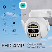 お買い得  屋内IPネットワークカメラ-4mp スピードドーム自動追跡 ptz カメラスマートホーム屋外ワイヤレス wifi カメラ監視モニター