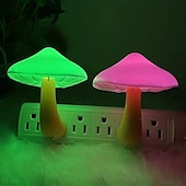 economico Lampada proiettore e proiettore laser-3 confezioni di simpatiche luci notturne a fungo con sensore dal tramonto all&#039;alba - Lampada plug-in a LED a 7 colori per la camera dei bambini e la scuola materna