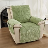abordables Housse de canapé-housse de fauteuil inclinable housse de canapé vert sauge housse de canapé jacquard housse de canapé protection de meubles avec sangles élastiques pour animaux de compagnie enfants chien chat